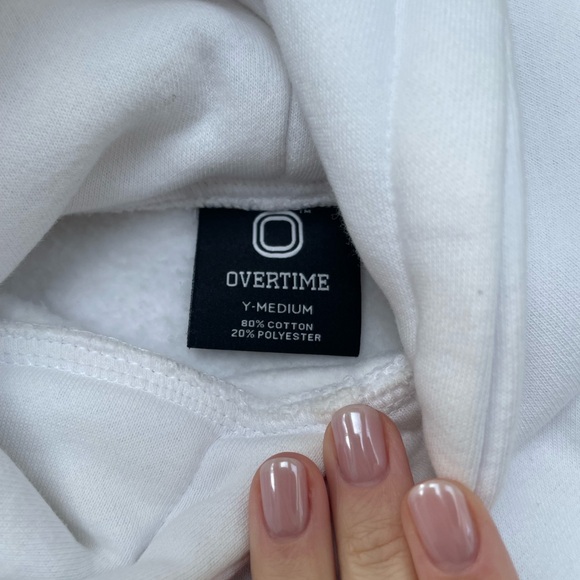 Kids Overtime White Hoodie with Floral Print - Picture 4 of 6